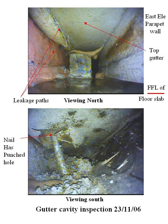 gutter cavity inspection on 23/11/06